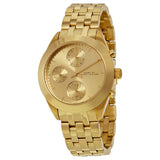 Marc Jacobs Peeker Chronograph Gold Dial Gold Stainless Steel Strap Watch for Women - MBM3393