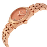 Marc Jacobs Peeker Pink Dial Rose Gold Stainless Steel Strap Watch for Women - MBM3377