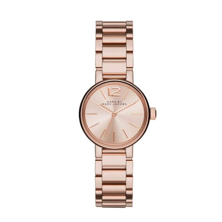 Marc Jacobs Peggy Rose Gold Dial Rose Gold Steel Strap Watch for Women - MBM3406