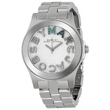 Marc Jacobs Rivera White Dial Silver Steel Strap Watch for Women - MBM3136