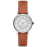 Marc Jacobs Roxy Silver Dial Brown Leather Strap Watch for Women - MJ1572