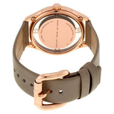 Marc Jacobs Tether Grey Dial Grey Leather Strap Watch for Women - MBM1375