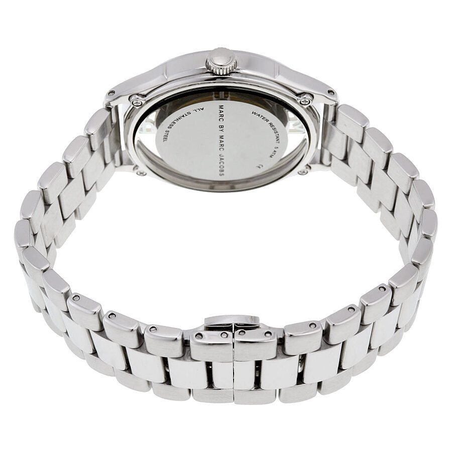 Marc Jacobs Tether Transparent Silver Dial Silver Steel Strap Watch for Women - MBM3412