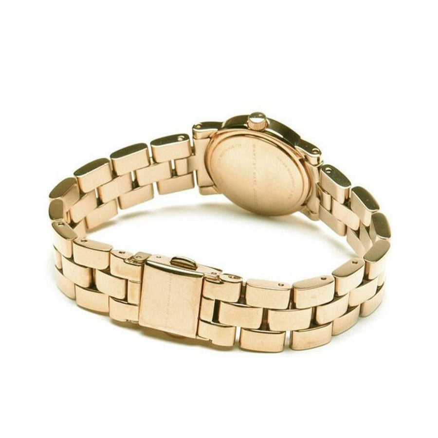 Marc Jacobs Mini Amy White Dial Gold Steel Strap Watch for Women - MBM3057