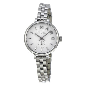 Marc Jacobs Sally White Dial Silver Steel Strap Watch for Women - MBM8642