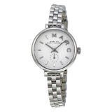 Marc Jacobs Sally White Dial Silver Stainless Steel Watch for Women - MBM8642