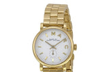 Marc Jacobs Baker White Dial Gold Stainless Steel Watch for Women - MBM3247