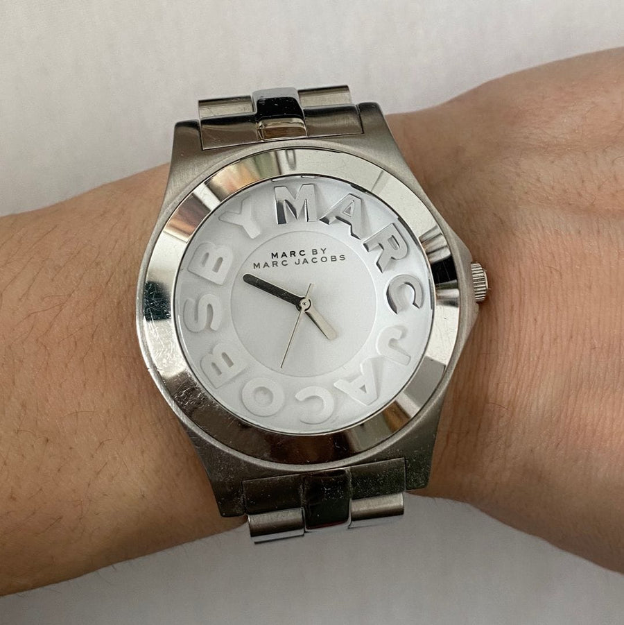 Marc Jacobs Rivera Silver Dial Silver Steel Strap Watch for Women - MBM3133