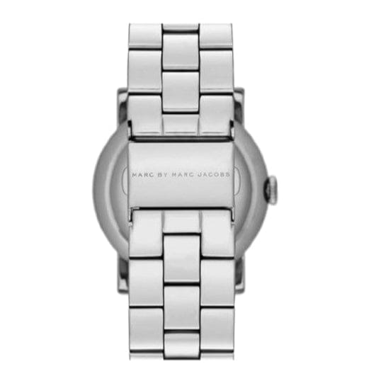 Marc Jacobs Amy Analog Mother of Pearl Grey Dial Silver Steel Strap Watch for Women - MBM8608