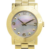 Marc Jacobs Amy Black Dial Gold Steel Strap Watch for Women - MBM3273