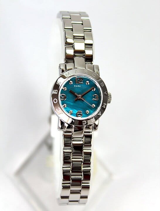 Marc Jacobs Amy Blue Dial Silver Steel Strap Watch for Women - MBM3274
