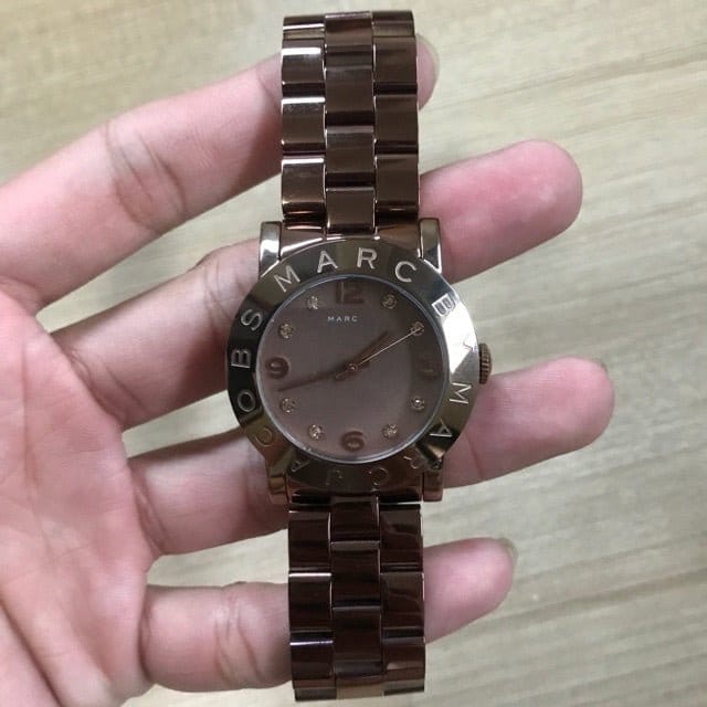 Marc Jacobs Amy Brown Dial Brown Steel Strap Watch for Women - MBM3119