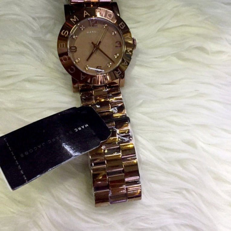 Marc Jacobs Amy Brown Dial Brown Steel Strap Watch for Women - MBM3119