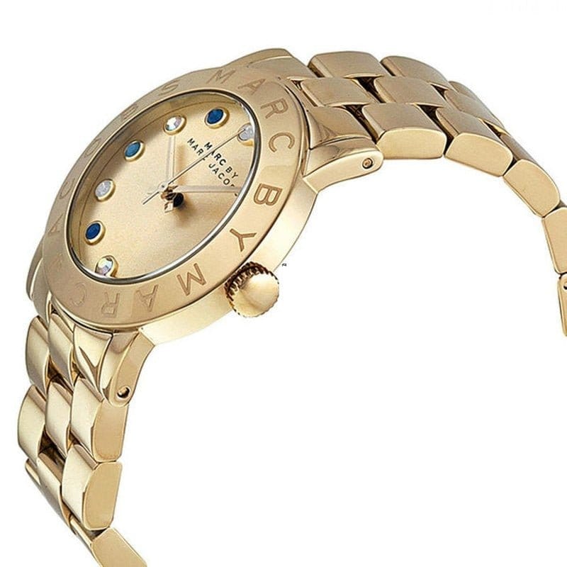Marc Jacobs Amy Dexter Gold Dial Gold Steel Strap Watch for Women - MBM3215