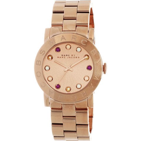 Marc Jacobs Amy Dexter Rose Gold Dial Rose Gold Steel Strap Watch for Women - MBM3216