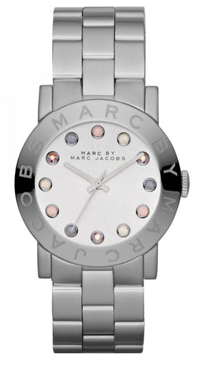 Marc Jacobs Amy Dexter Silver Dial Silver Steel Strap Watch for Women - MBM3214
