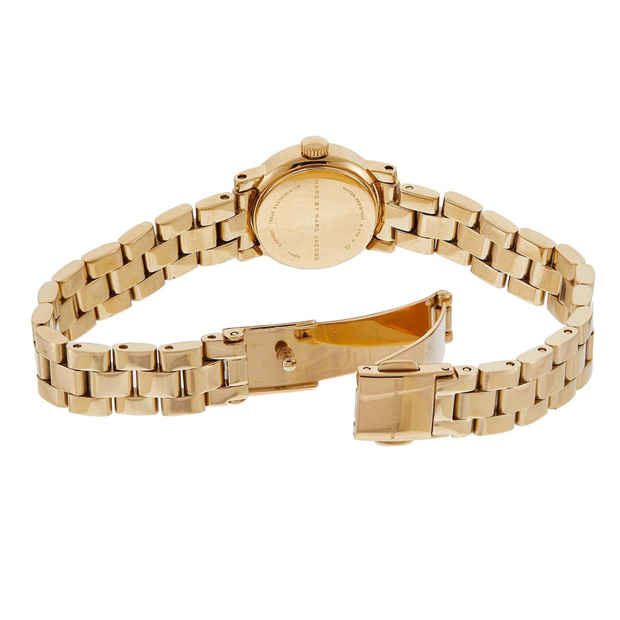 Marc Jacobs Amy Dinky Blue Dial Gold Steel Strap Watch for Women - MBM3229