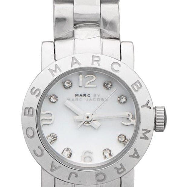Marc Jacobs Amy Dinky White Dial Silver Steel Strap Watch for Women - MBM3225