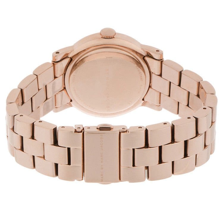 Marc Jacobs Amy Glitz Brown Dial Rose Gold Steel Strap Watch for Women - MBM3221