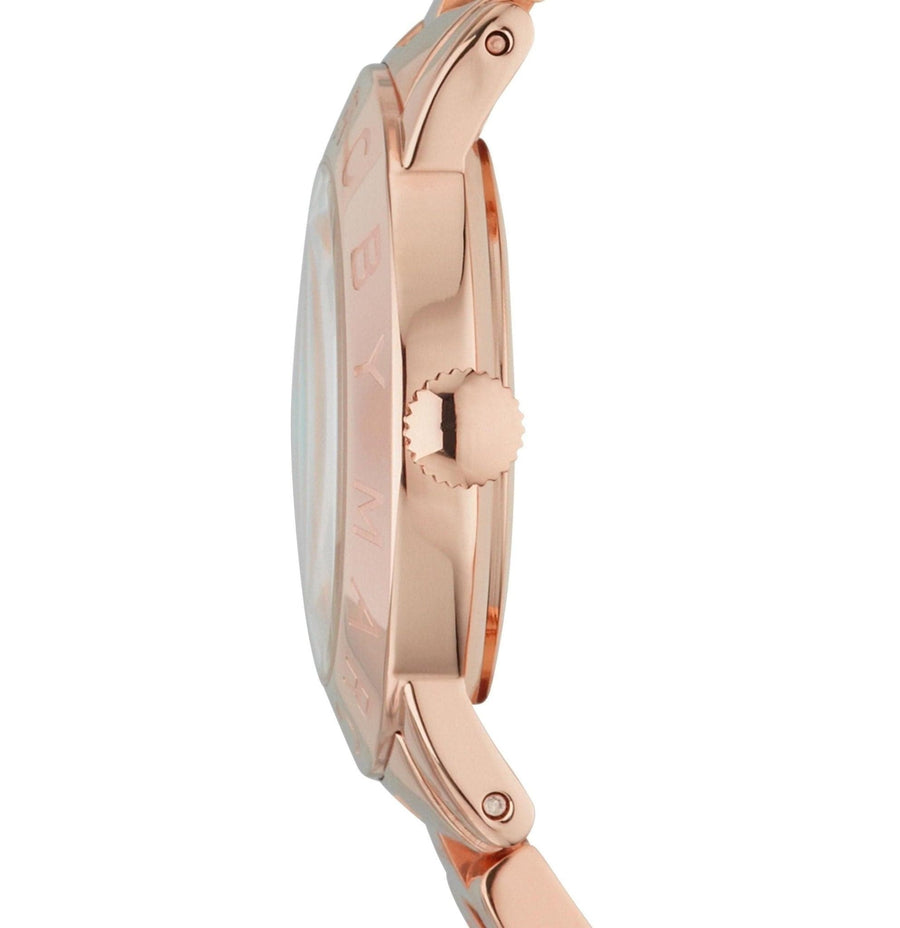 Marc Jacobs Amy Glitz Brown Dial Rose Gold Steel Strap Watch for Women - MBM3221