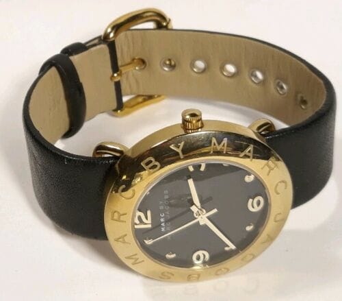 Marc Jacobs Amy Grey Dial Grey Leather Strap Watch for Women - MBM1153