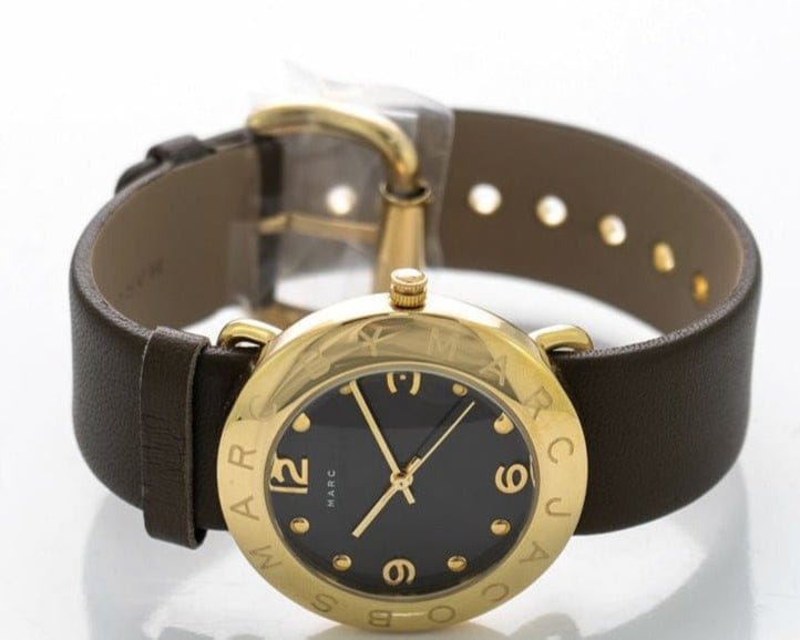 Marc Jacobs Amy Grey Dial Grey Leather Strap Watch for Women - MBM1153