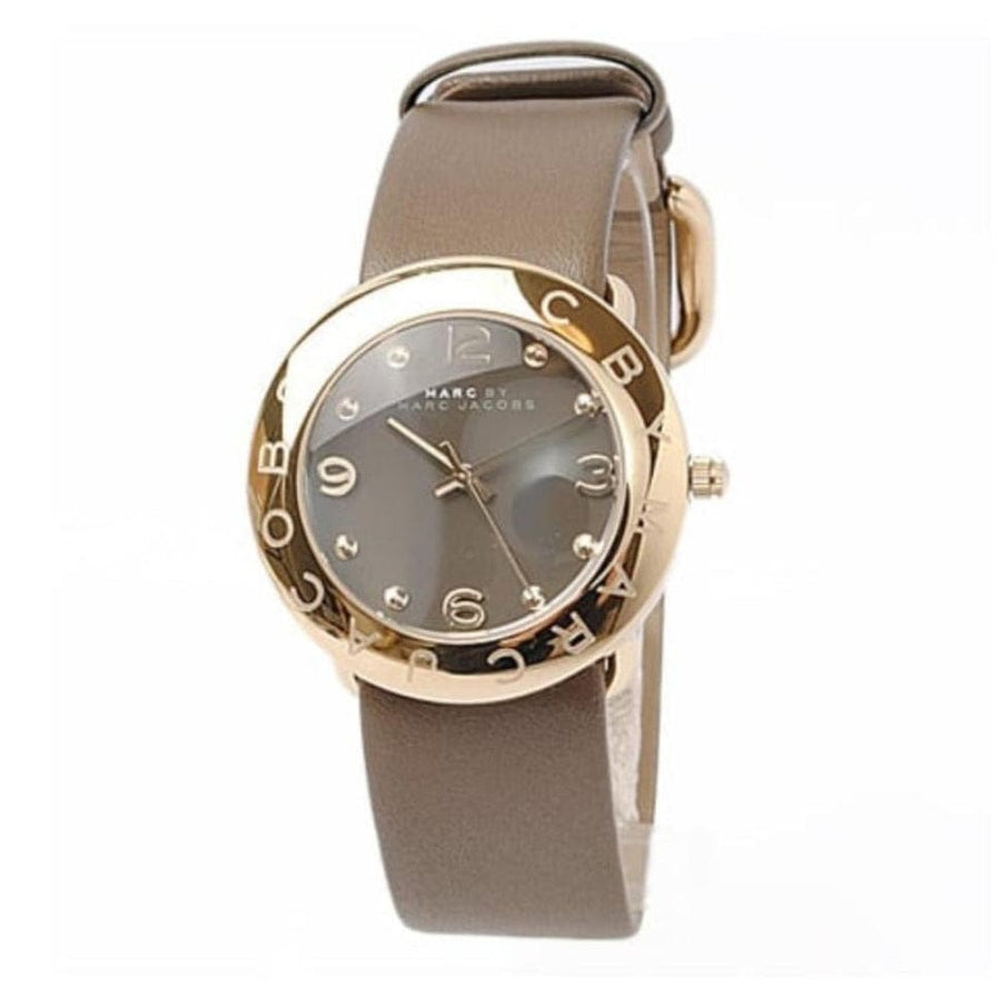 Marc Jacobs Amy Grey Dial Grey Leather Strap Watch for Women - MBM1153