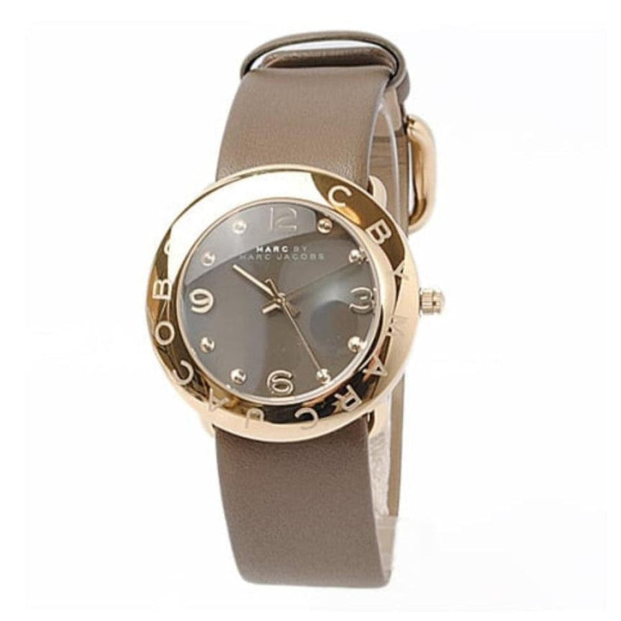 Marc Jacobs Amy Grey Dial Grey Leather Strap Watch for Women - MBM1287