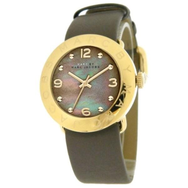 Marc Jacobs Amy Grey Dial Grey Leather Strap Watch for Women - MBM1287