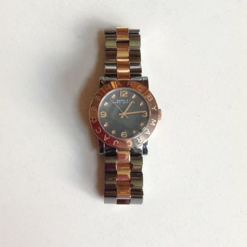 Marc Jacobs Amy Grey Dial Two Tone Steel Strap Watch for Women - MBM3195