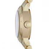 Marc Jacobs Amy Mother of Pearl Black Dial Gold Steel Strap Watch for Women - MBM3275