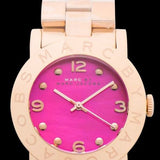 Marc Jacobs Amy Pink Dial Rose Gold Steel Strap Dial Watch for Women - MBM8625