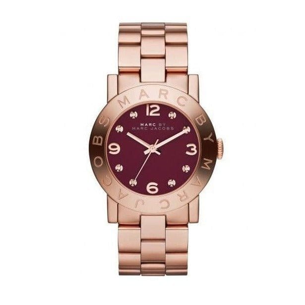 Marc Jacobs Amy Purple Rose Gold Steel Strap Watch for Women - MBM8616