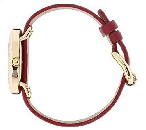 Marc Jacobs Amy Red Dial Burgundy Leather Strap Watch for Women - MBM1152
