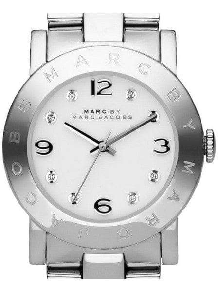 Marc Jacobs Amy Silver Dial Silver Steel Strap Watch for Women - MBM3181