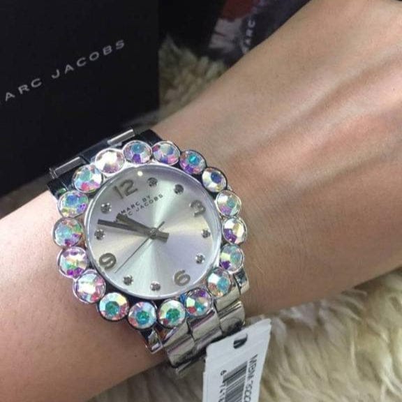 Marc Jacobs Amy Silver Dial Silver Steel Strap Watch for Women - MBM3222