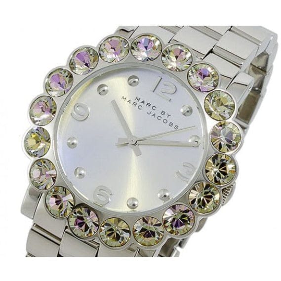 Marc Jacobs Amy Silver Dial Silver Steel Strap Watch for Women - MBM3222