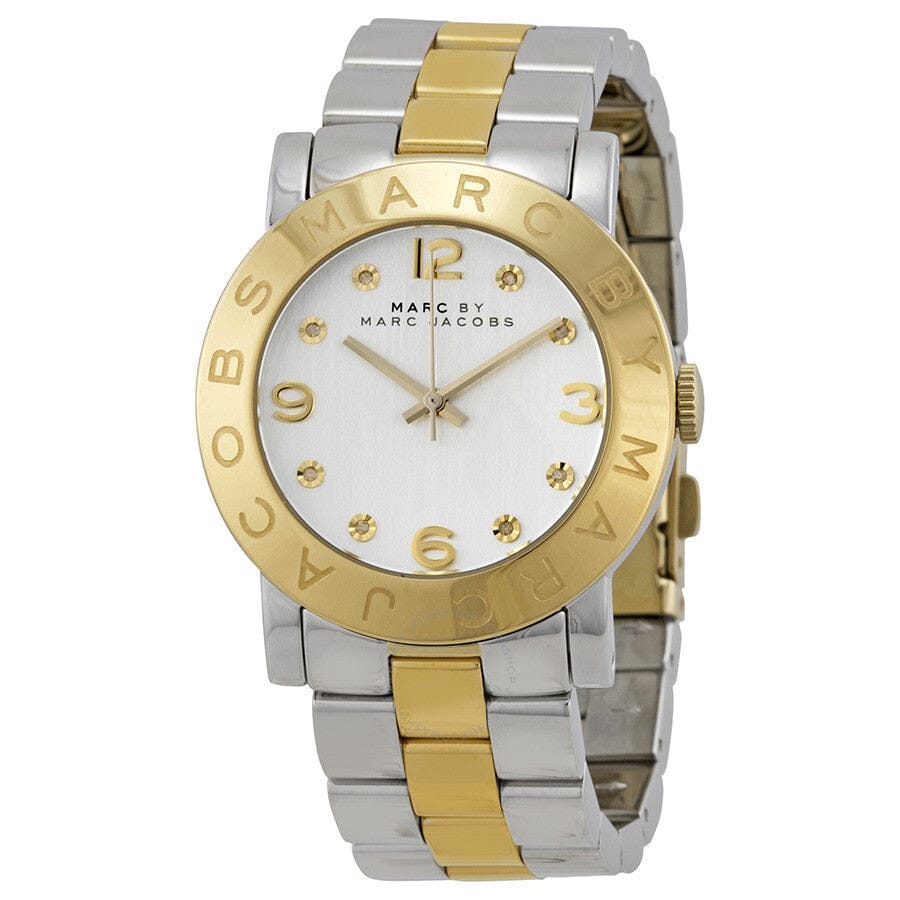 Marc Jacobs Amy Silver Dial Two Tone Steel Strap Watch for Women - MBM3139