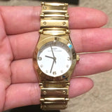 Marc Jacobs Amy White Dial Gold Steel Strap Watch for Women - MBM8519