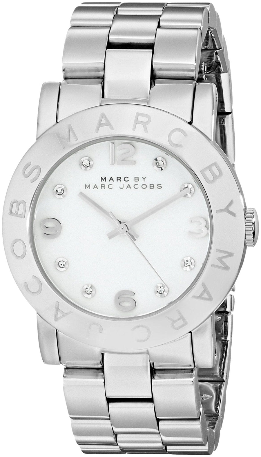 Marc Jacobs Amy White Dial Silver Steel Strap Watch for Women - MBM3054