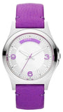 Marc Jacobs Baby Dave Silver Dial Purple Leather Strap Watch for Women - MBM1262