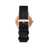 Marc Jacobs Baker Black Dial Black Leather Strap Watch for Women - MBM8633