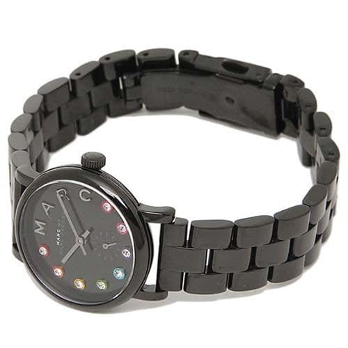 Marc Jacobs Baker Black Dial Black Steel Strap Watch for Women - MBM3425