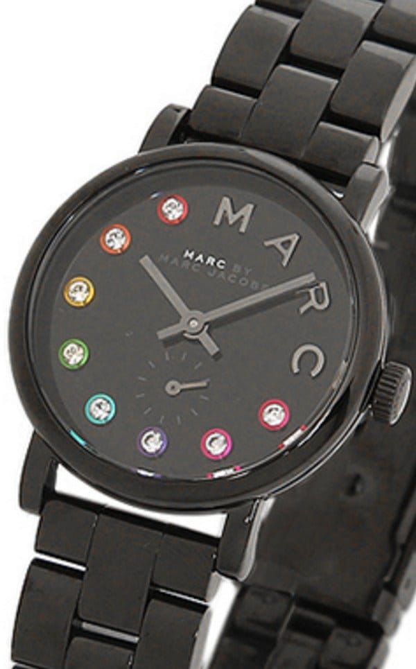 Marc Jacobs Baker Black Dial Black Steel Strap Watch for Women - MBM3425