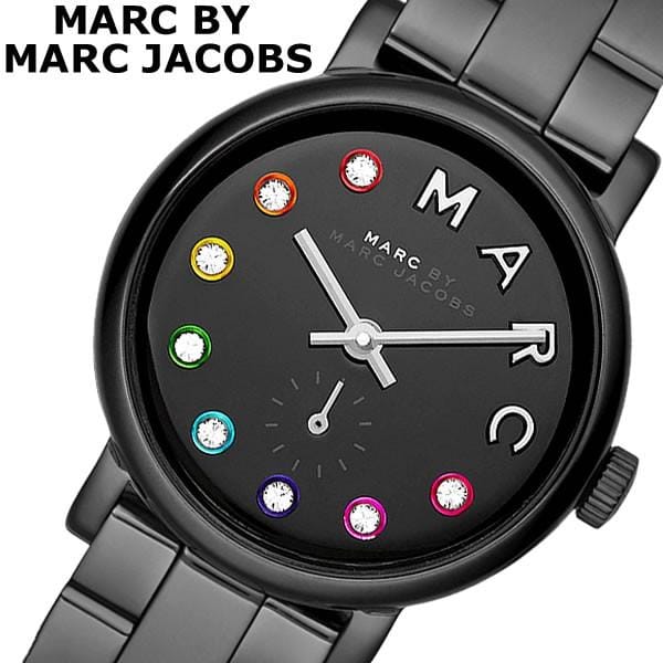 Marc Jacobs Baker Black Dial Black Steel Strap Watch for Women - MBM3425