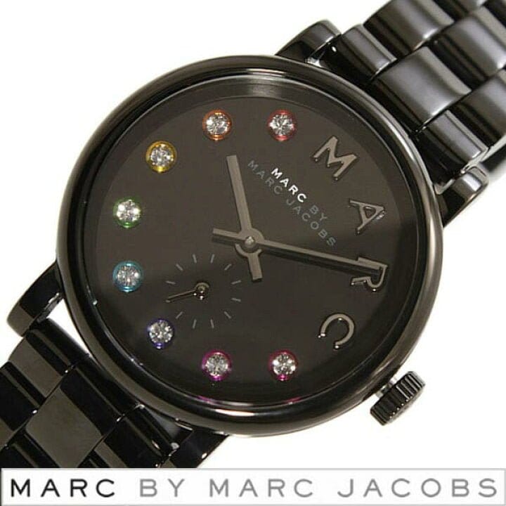 Marc Jacobs Baker Black Dial Black Steel Strap Watch for Women - MBM3425