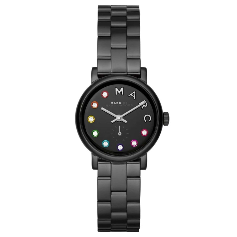 Marc Jacobs Baker Black Dial Black Steel Strap Watch for Women - MBM3425