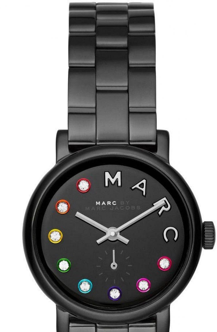 Marc Jacobs Baker Black Dial Black Steel Strap Watch for Women - MBM3425
