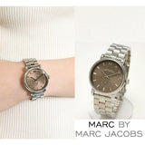 Marc Jacobs Baker Brown Dial Silver Steel Strap Watch For Women - MBM3329
