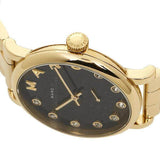 Marc Jacobs Baker Dexter Black Dial Gold Steel Strap Watch for Women - MBM3421